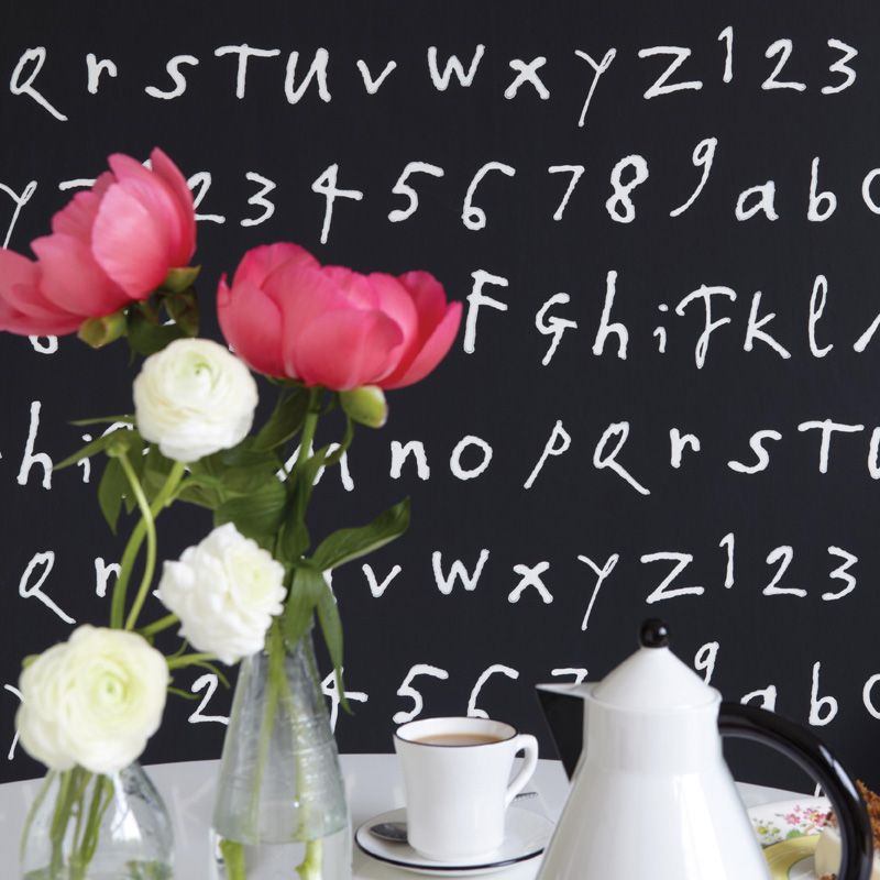 Quentin's Abc Wallpaper - Black - Osborne & Little - W6062-07 - Premier Wallcovering