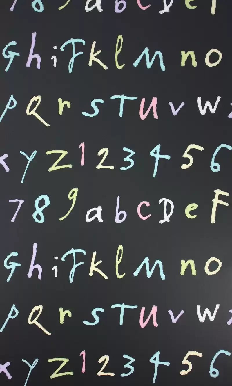 Quentin's Abc Wallpaper - Black - Osborne & Little - W6062-07 - Premier Wallcovering