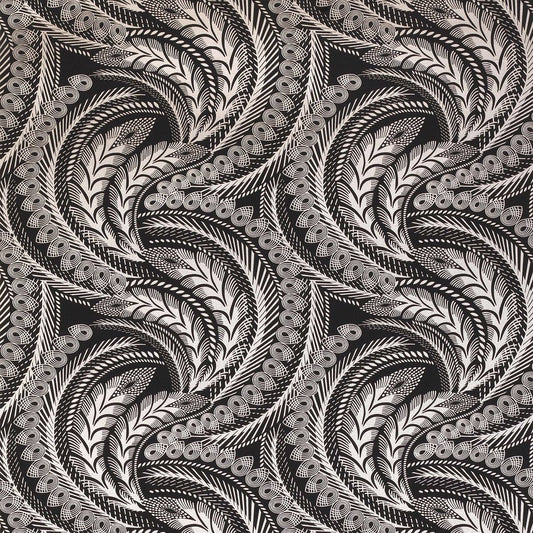 Quill Wallpaper - Black - Osborne & Little - W6597-01 - Premier Wallcovering