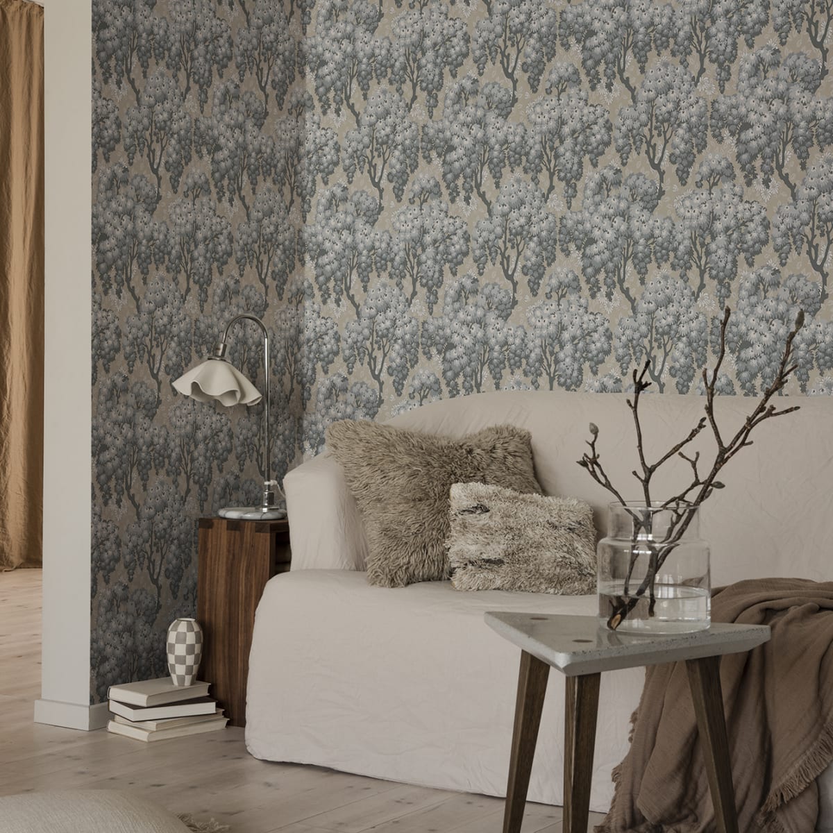Ragnvi Wallpaper - Indigo Blue - Sandberg - 836-56 - Premier Wallcovering