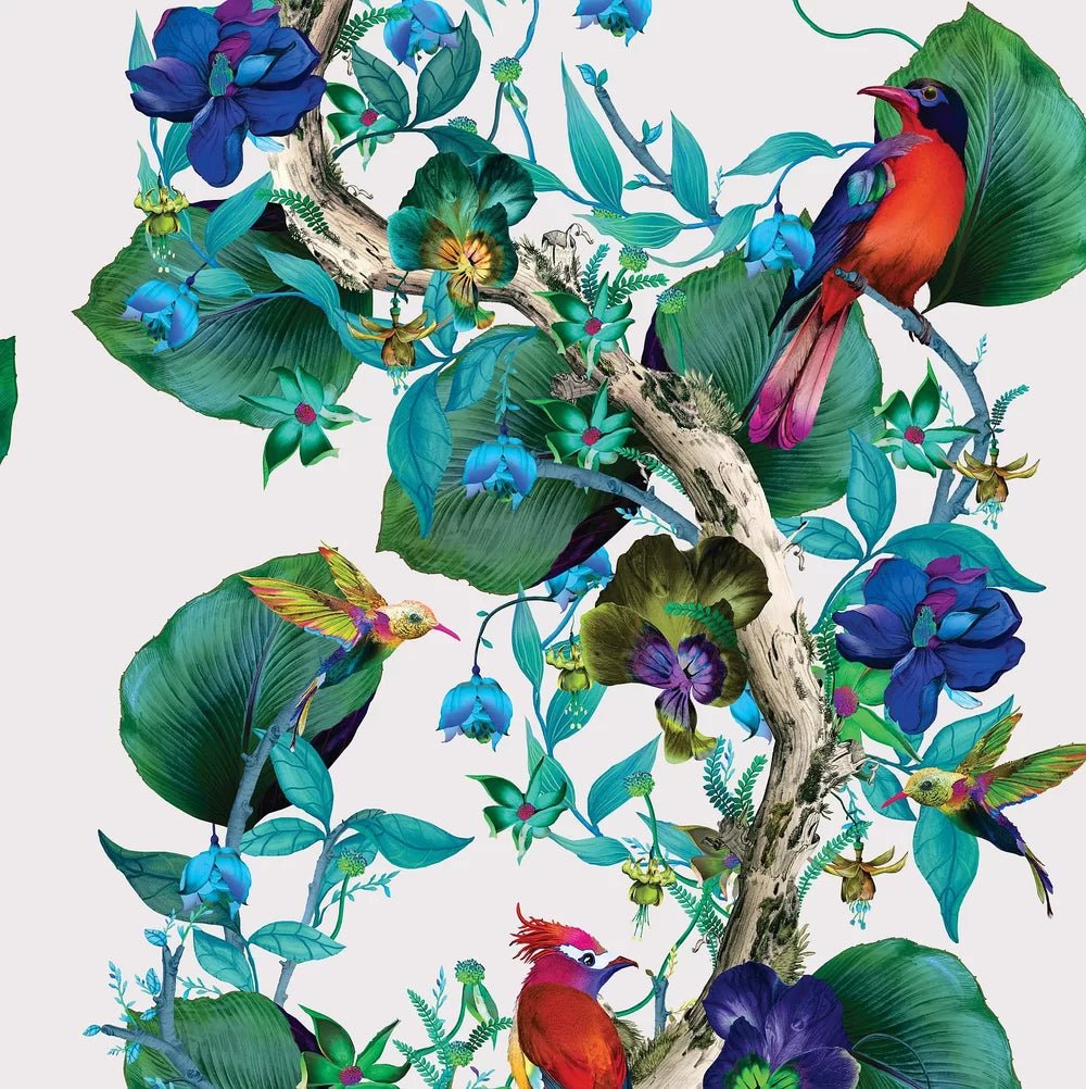 Rain Forest Wallpaper - Emerald / Ruby - Osborne & Little - W7026-01 - Premier Wallcovering