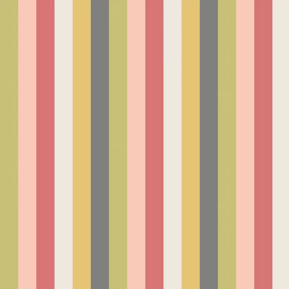 Rainbow Bloc Wallpaper - Cherry Twist - Ohpopsi - STR50128W - Premier Wallcovering