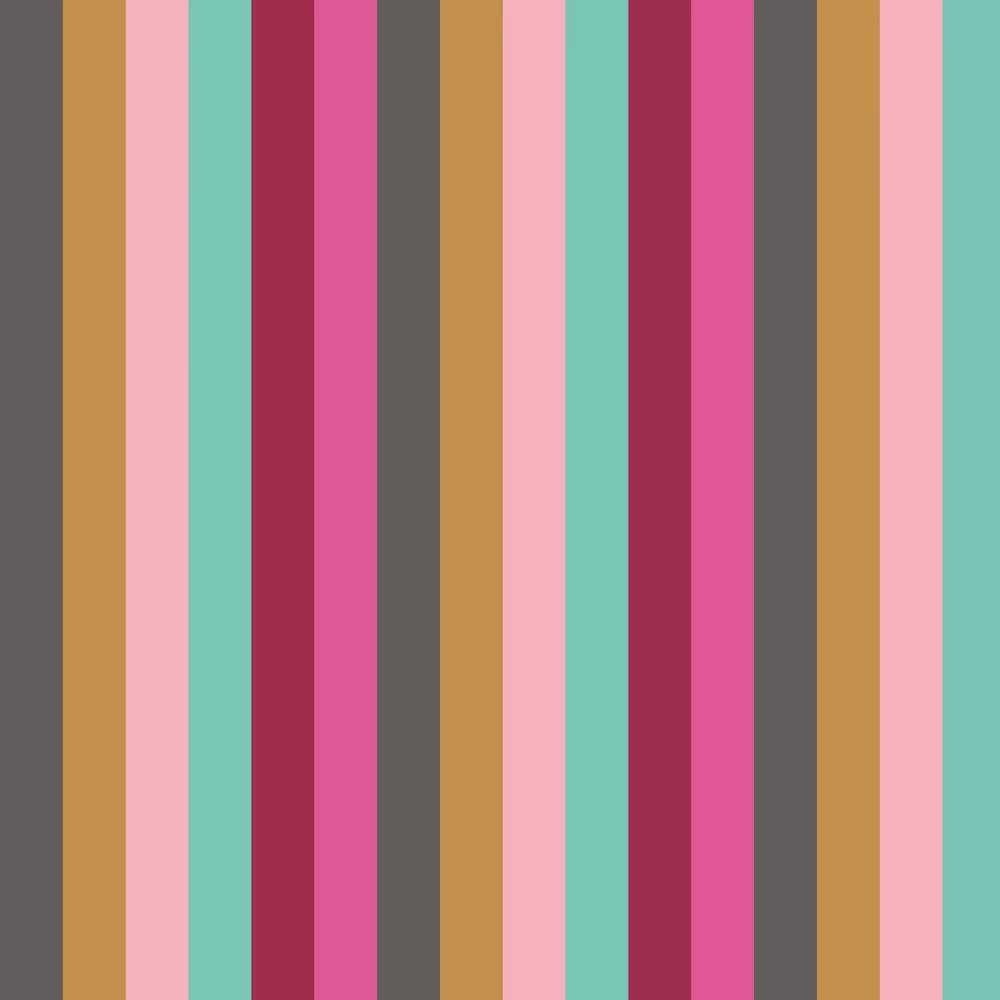 Rainbow Bloc Wallpaper - Hot Magenta - Ohpopsi - STR50122W - Premier Wallcovering