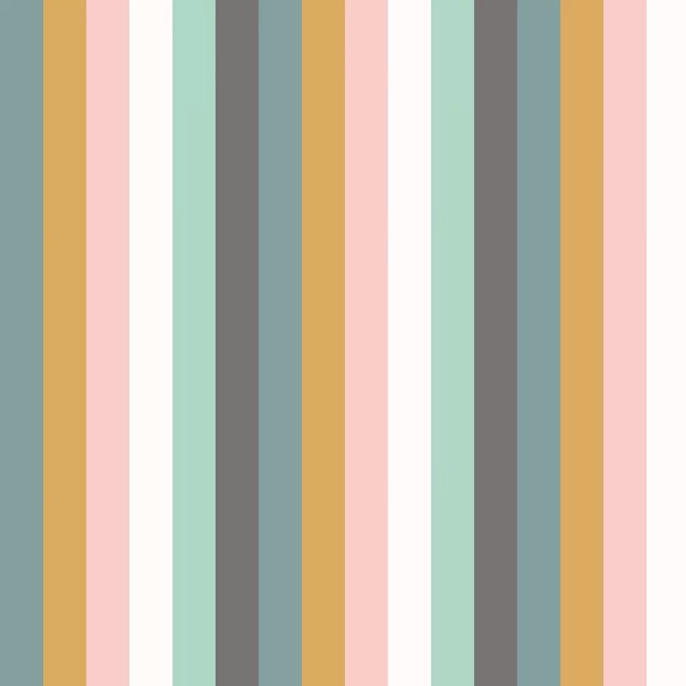 Rainbow Bloc Wallpaper - Carnival Pop - Ohpopsi - STR50123W - Premier Wallcovering