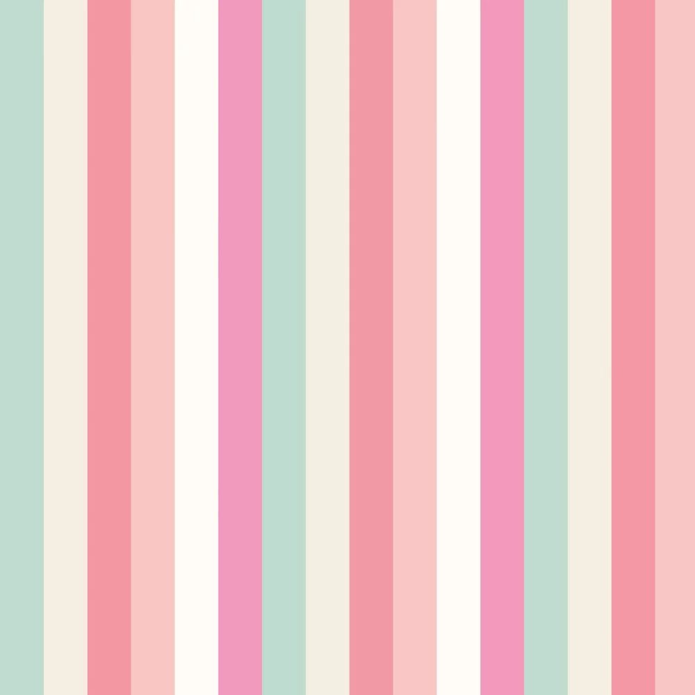 Rainbow Bloc Wallpaper - Bubblegum Twist - Ohpopsi - STR50124W - Premier Wallcovering