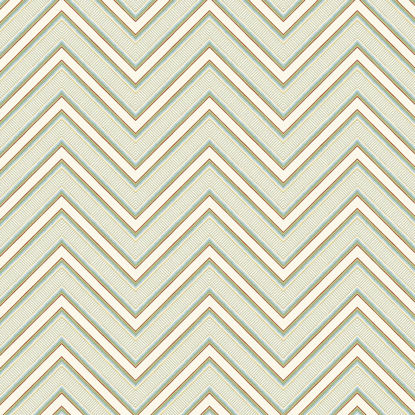 Rainbow Chevron Wallpaper - Green - Ottoline - W/RBOW/101/1 - Premier Wallcovering