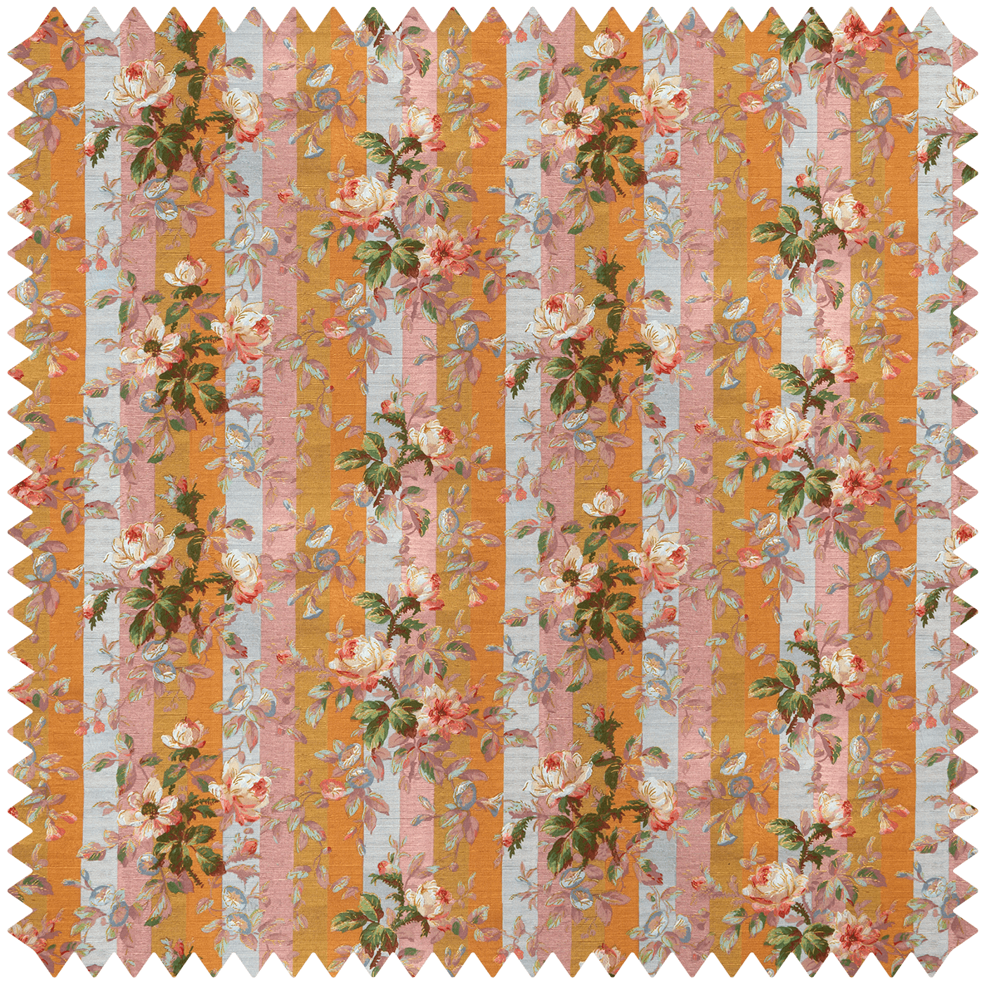 Rainbow Rose Recycled Performance Stripe Fabric - Dusk  - House of Hackney - 1-FA-RAI-RP-DUS-XXX-XXX - Premier Wallcovering