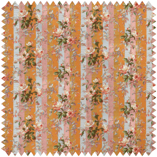 Rainbow Rose Recycled Performance Stripe Fabric - Dusk  - House of Hackney - 1-FA-RAI-RP-DUS-XXX-XXX - Premier Wallcovering