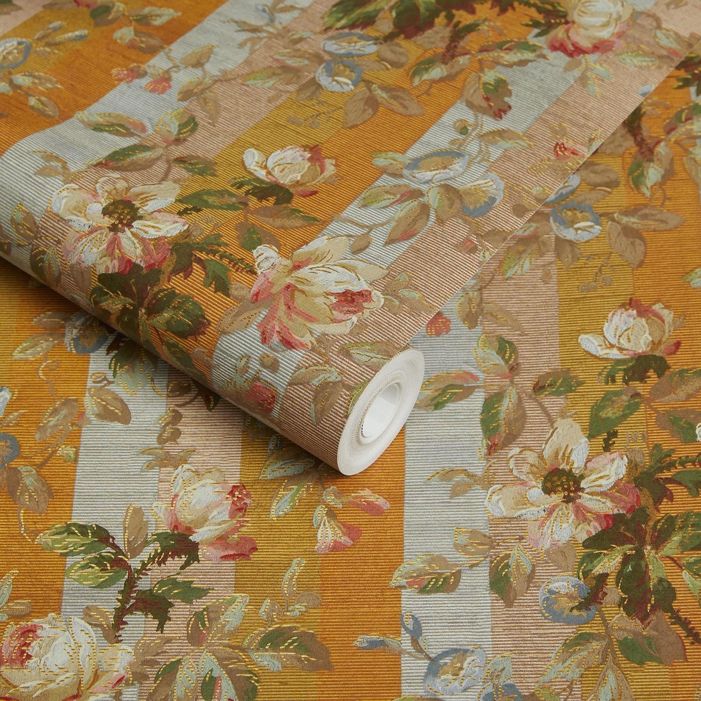 Rainbow Rose Stripe Wallpaper - Dusk - House of Hackney - 1 - WA - RAI - DI - DUS - XXX - Premier Wallcovering