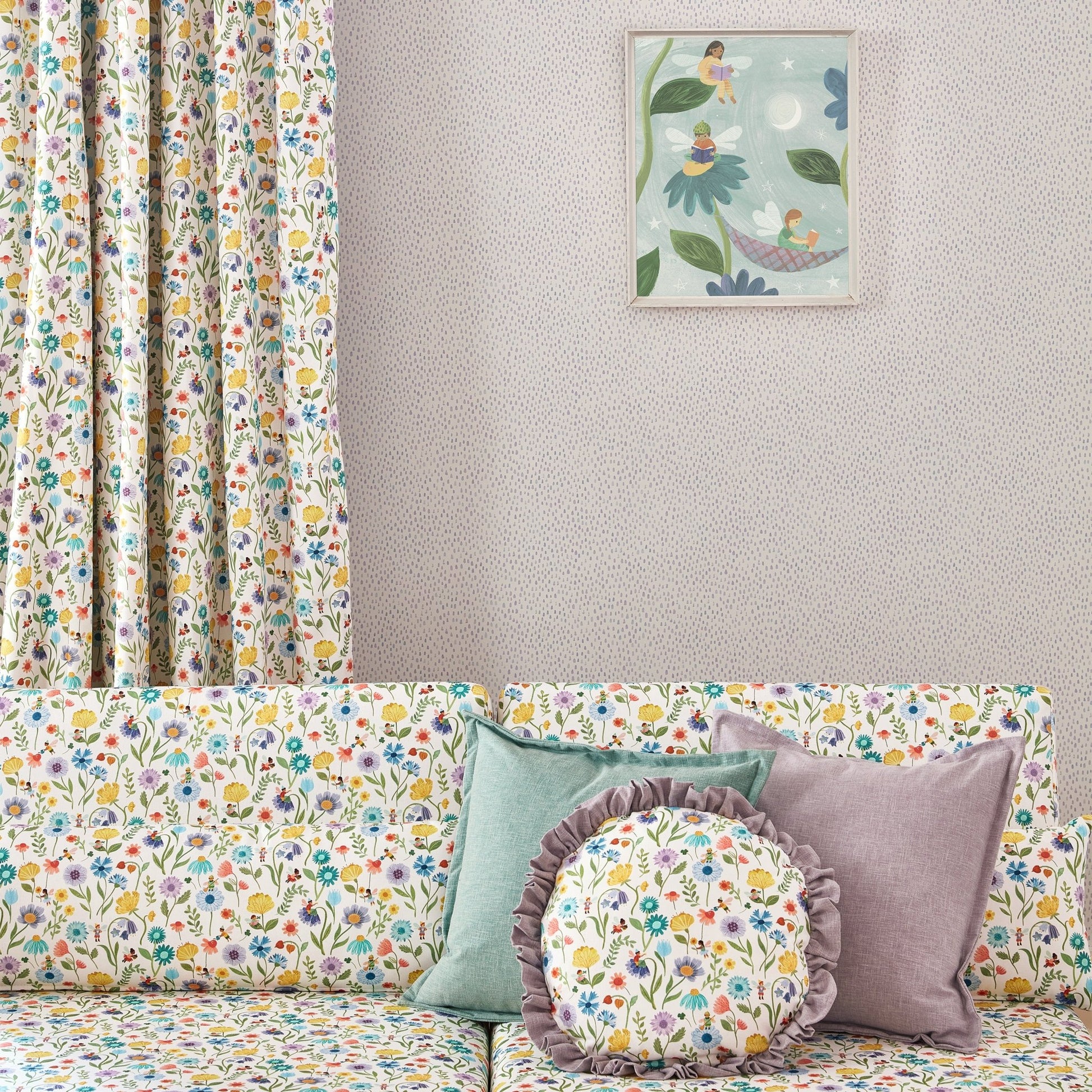 Raindrops Wallpaper - Periwinkle - Villa Nova - W646/03 - Premier Wallcovering