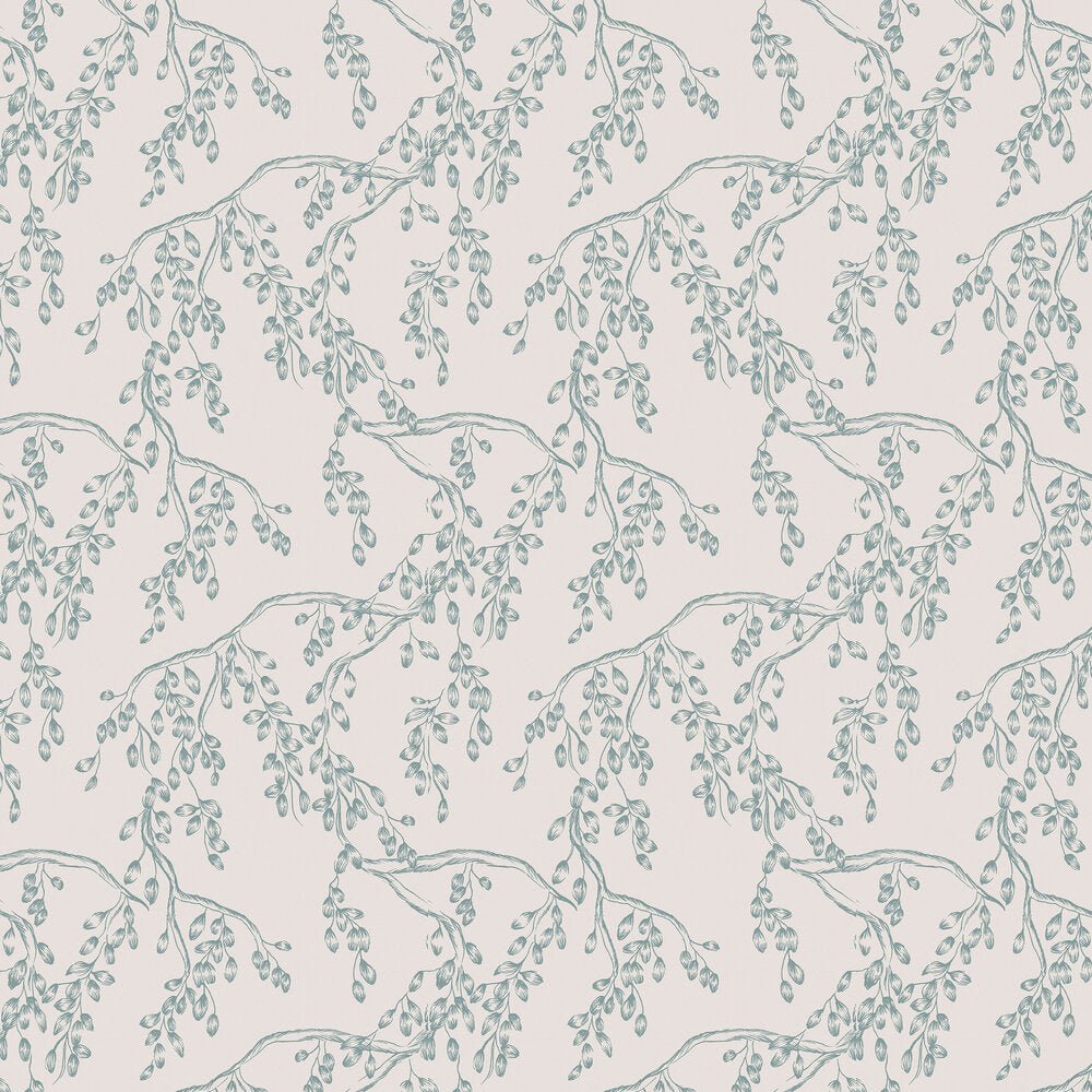 Rainham Willow Wallpaper - Newport Blue - Laura Ashley - 140334 - Premier Wallcovering