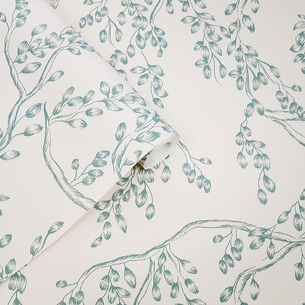 Rainham Willow Wallpaper - Newport Blue - Laura Ashley - 140334 - Premier Wallcovering