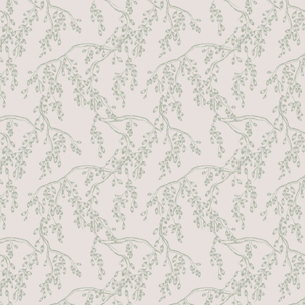 Rainham Willow Wallpaper - Sage - Laura Ashley - 140333 - Premier Wallcovering