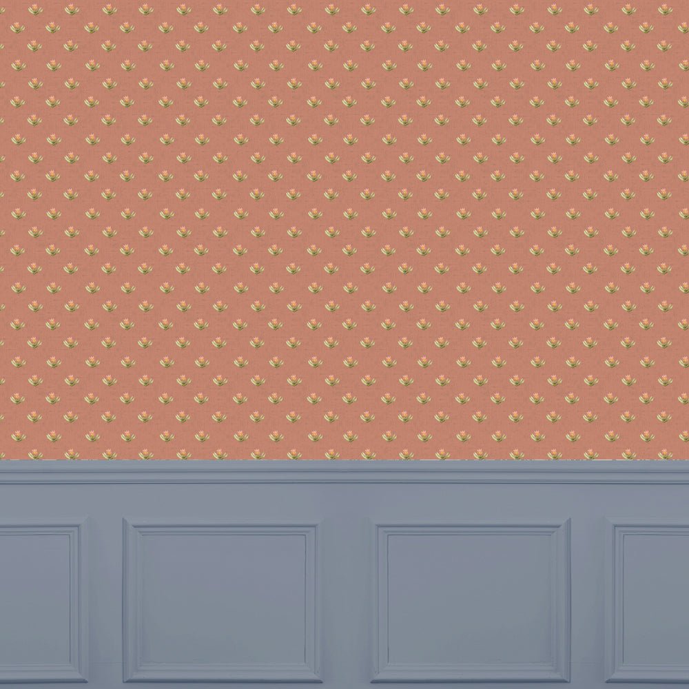 Raja Wallpaper - Terracotta - Voyage Maison - RAJA/WPO/TER - Premier Wallcovering