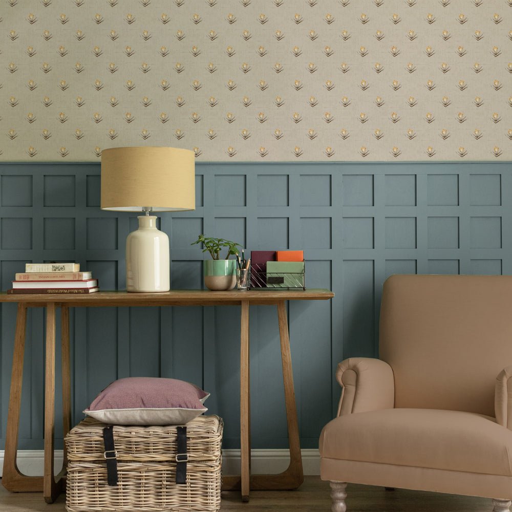 Raja Wallpaper - Stone - Voyage Maison - RAJA/WPO/STO - Premier Wallcovering