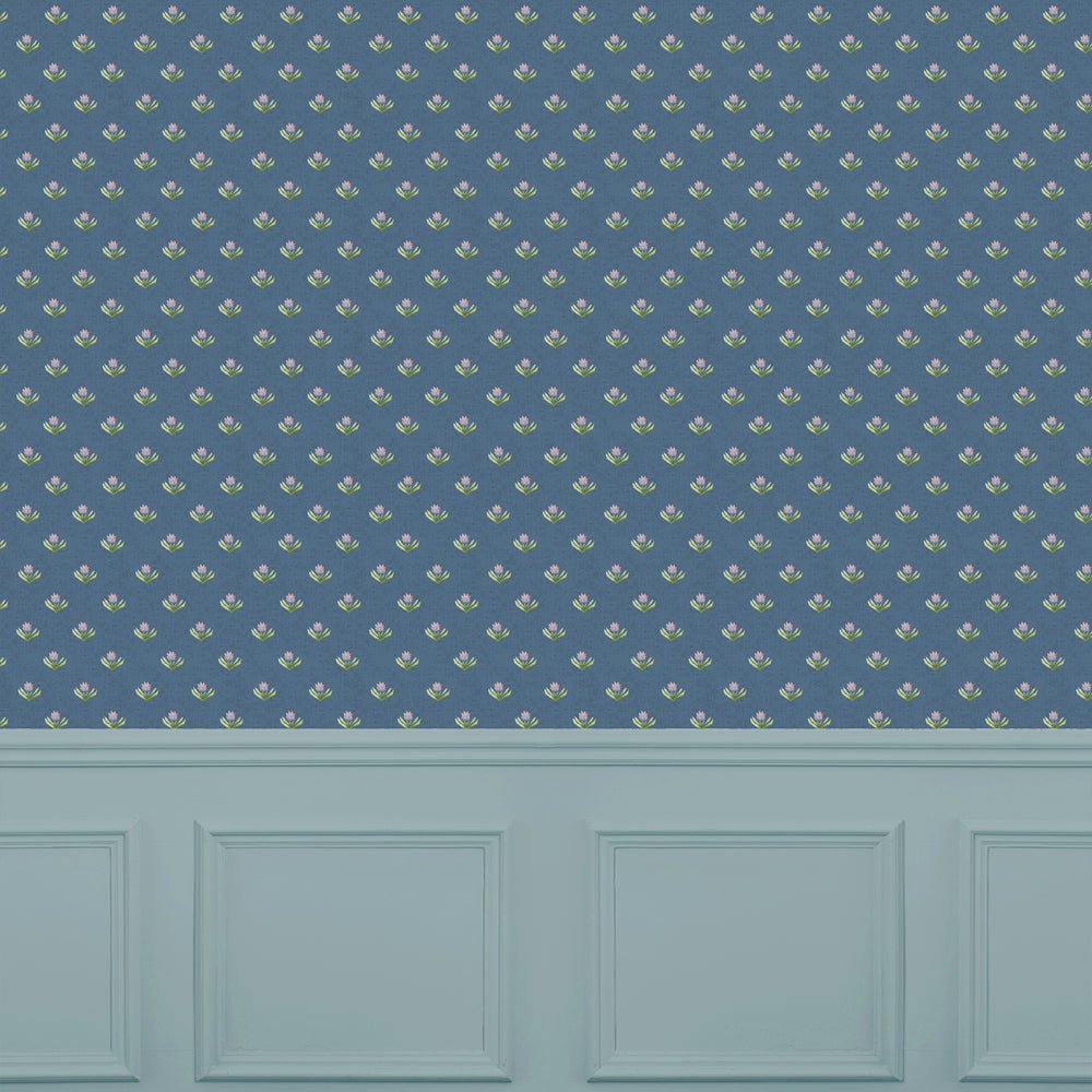 Raja Wallpaper - Denim - Voyage Maison - RAJA/WPO/DEN - Premier Wallcovering