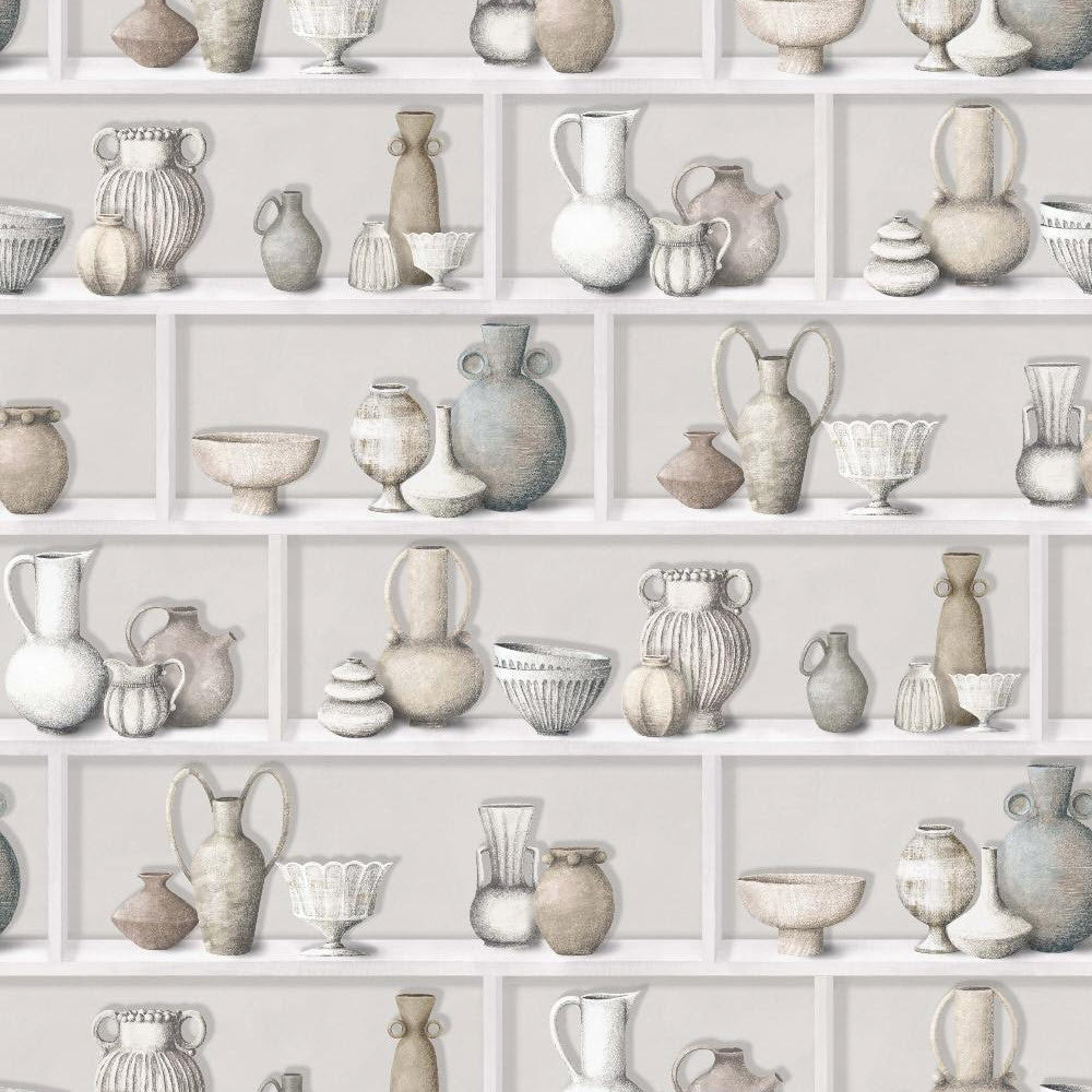 Raku Wallpaper - Ivory/Stone - Osborne & Little - W7560-02 - Premier Wallcovering