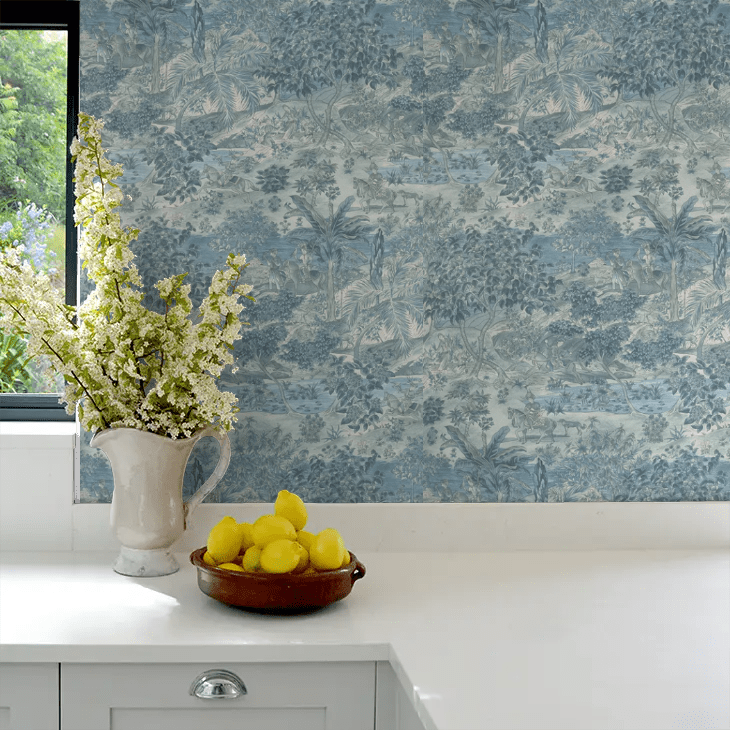 Ramayana Wallpaper - Blue - GP & J Baker - BW45088/2 - Premier Wallcovering