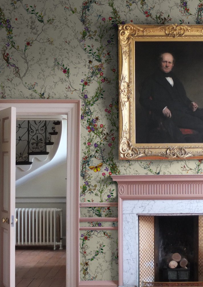 Random Ruskin Wallpaper - Beige - Timorous Beasties - RUS/RRK/MICA/02 - Premier Wallcovering