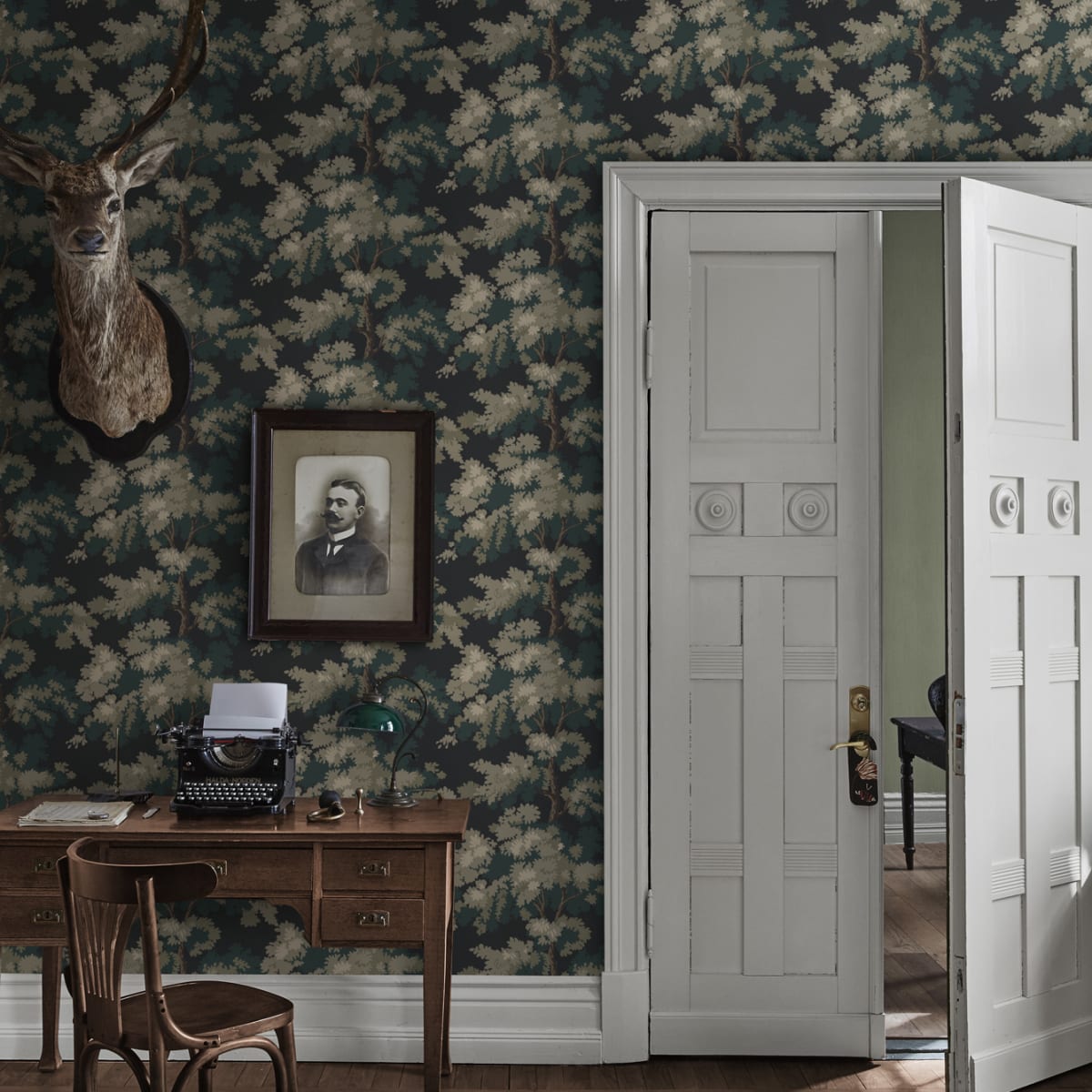 Raphael Wallpaper - Charcoal - Sandberg - 444-81 - Premier Wallcovering