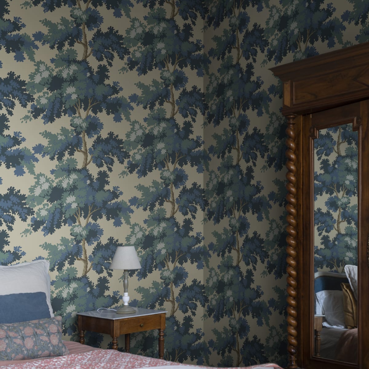 Raphael Wallpaper - Blue - Sandberg - 444-66 - Premier Wallcovering