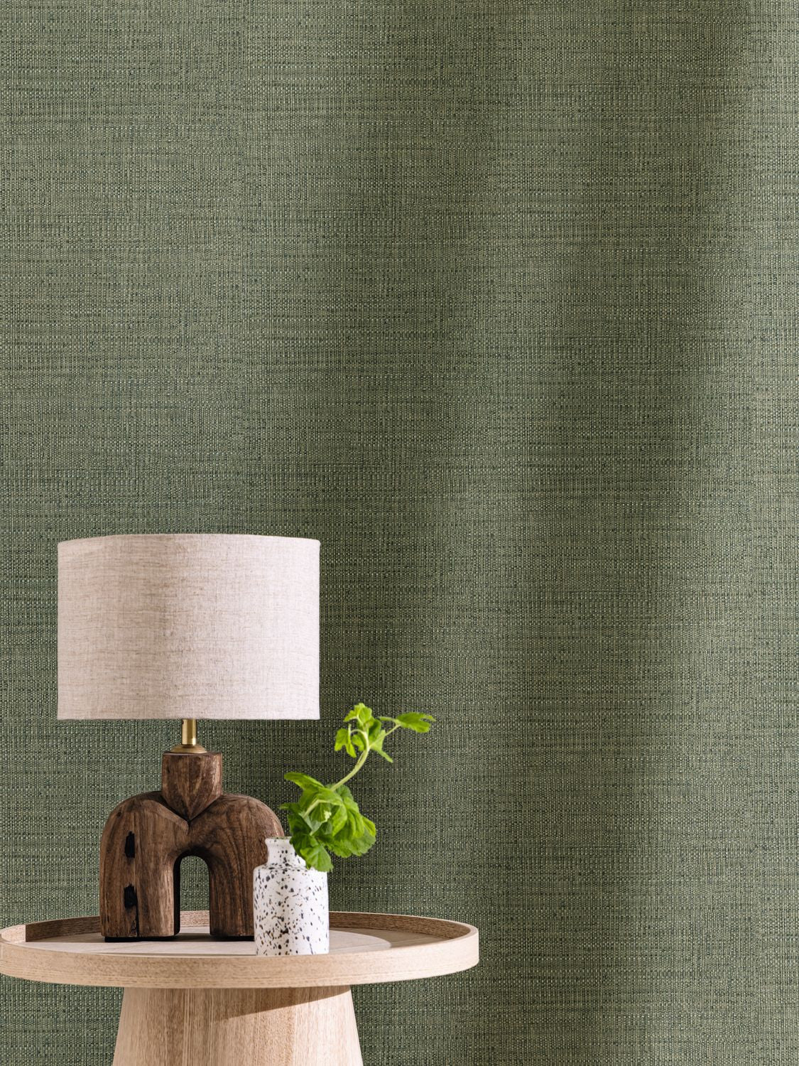 Raphia Wallpaper - Vert Mousse - Caselio - 105977206 - Premier Wallcovering