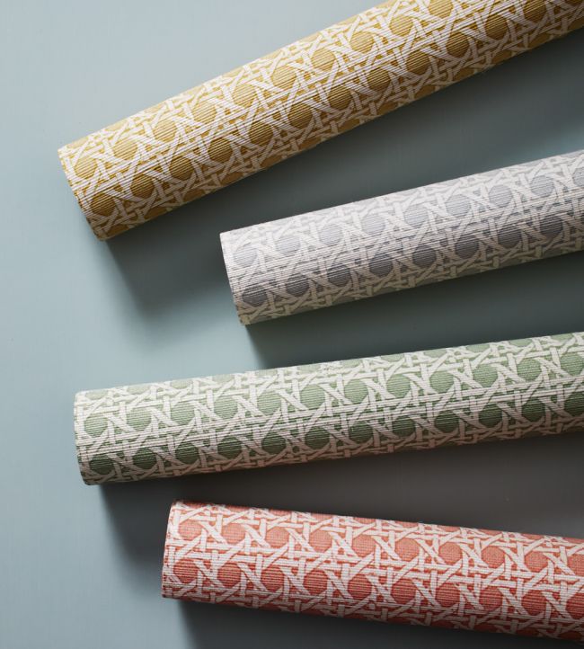 Rattan Grasscloth Wallpaper - Silver - Madeaux - W2900 - 145 - Premier Wallcovering