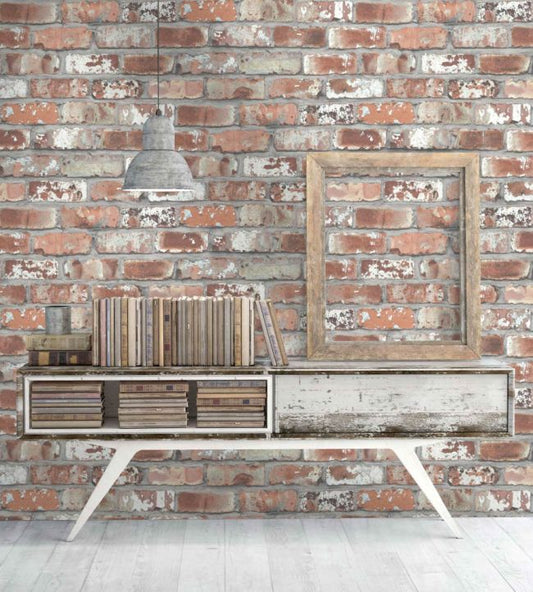 Real Red Brick Wallpaper - Red - Woodchip & Magnolia - WM - 012R - Premier Wallcovering