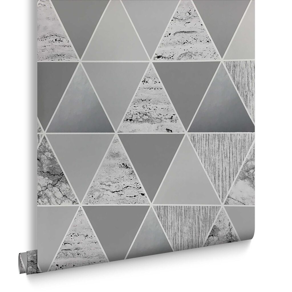 Reflections Wallpaper - Silver - Graham & Brown - 103292 - Premier Wallcovering
