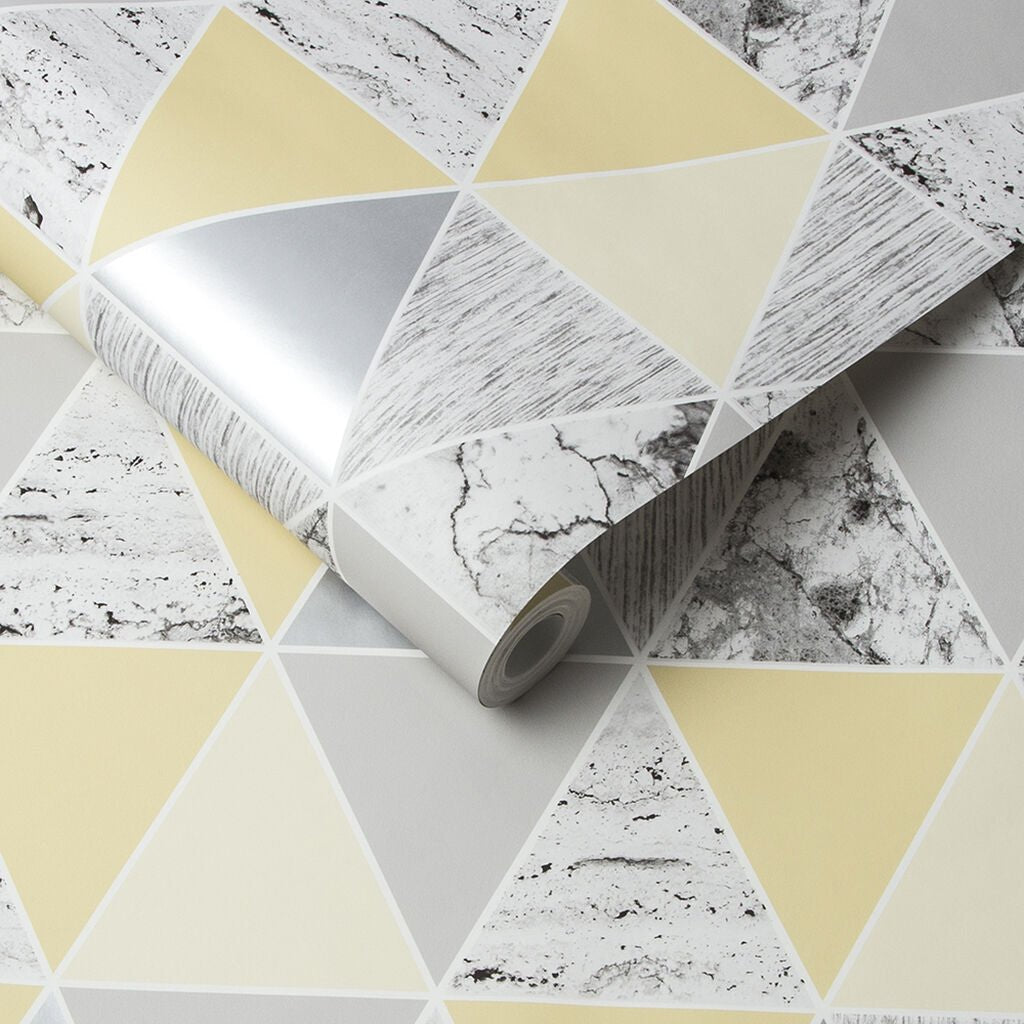 Reflections Wallpaper - Lemon - Graham & Brown - 105907 - Premier Wallcovering