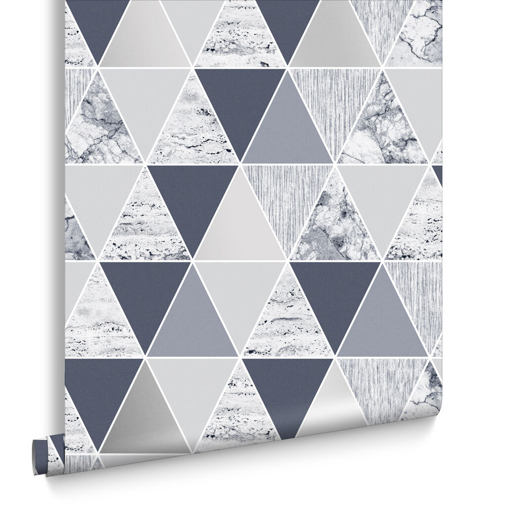 Reflections Wallpaper - Blue - Graham & Brown - 105906 - Premier Wallcovering