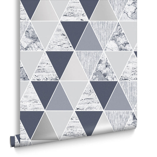 Reflections Wallpaper - Blue - Graham & Brown - 105906 - Premier Wallcovering