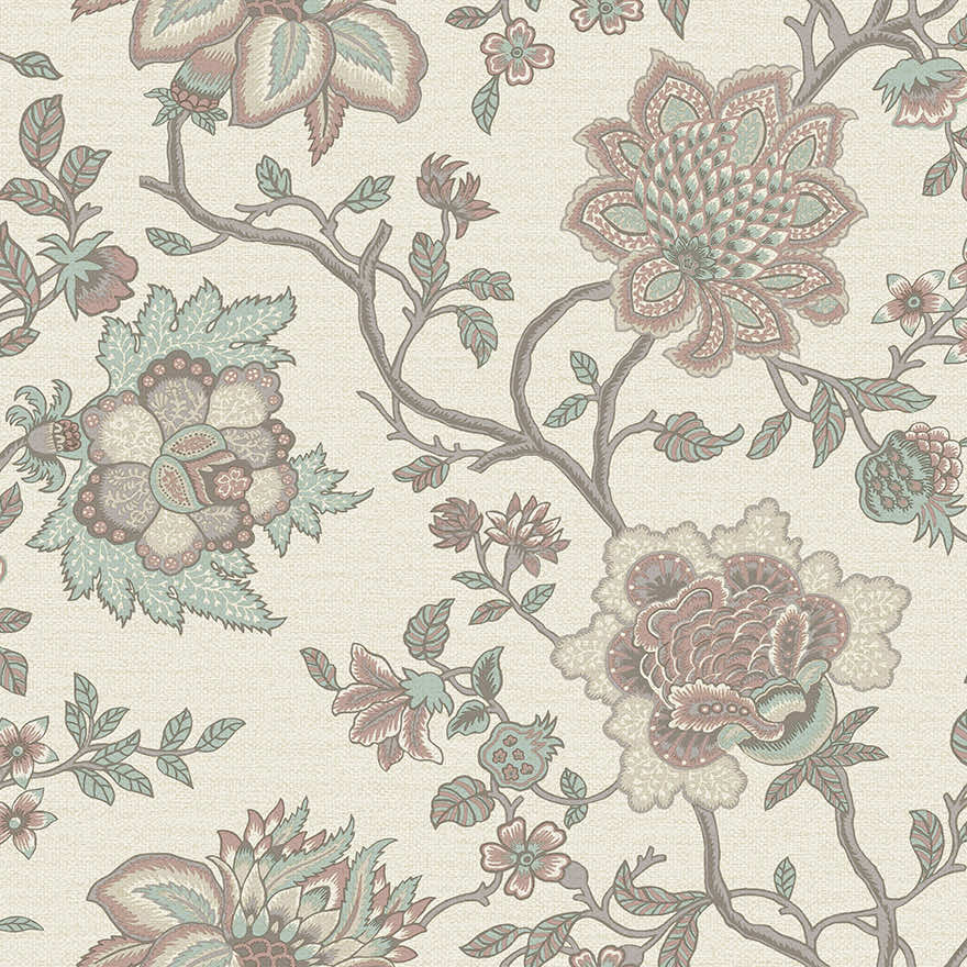 Regan Wallpaper - Pink/Teal - Holden Décor - 91612 - Premier Wallcovering