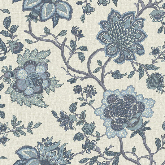 Regan Wallpaper - Blue - Holden Décor - 91610 - Premier Wallcovering