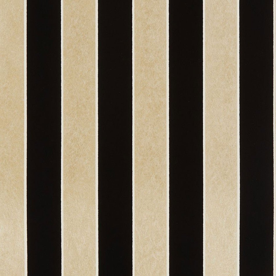 Regency Stripe Wallpaper - Gold/ Black - Osborne & Little - W7780-18 - Premier Wallcovering