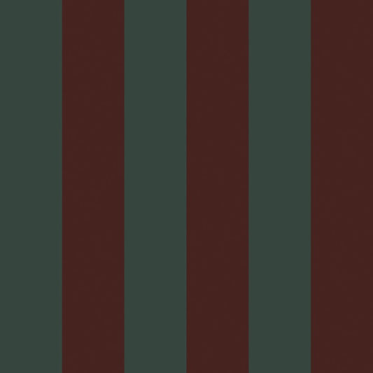 Regent Stripe Wallpaper - Garnet and Pine Green - LAN100231 - Lucie Annabel - Premier Wallcovering