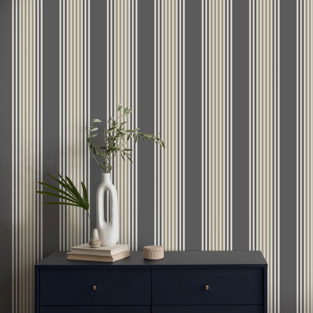 Regent Wallpaper - Black & Gold - Timothy Wilman - TW2470 - Premier Wallcovering
