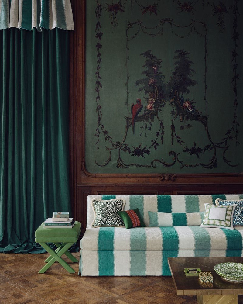 Rekha Fabric - Celadon - Manuel Canovas - M4117-01 - Premier Wallcovering