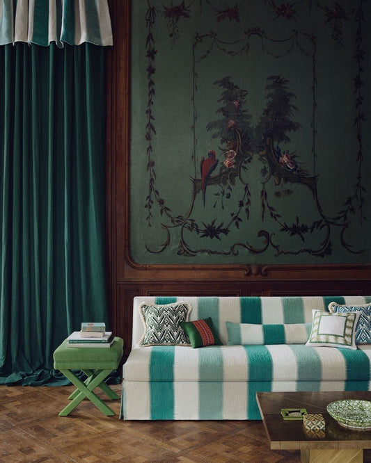 Rekha Fabric - Celadon - Manuel Canovas - M4117-01 - Premier Wallcovering