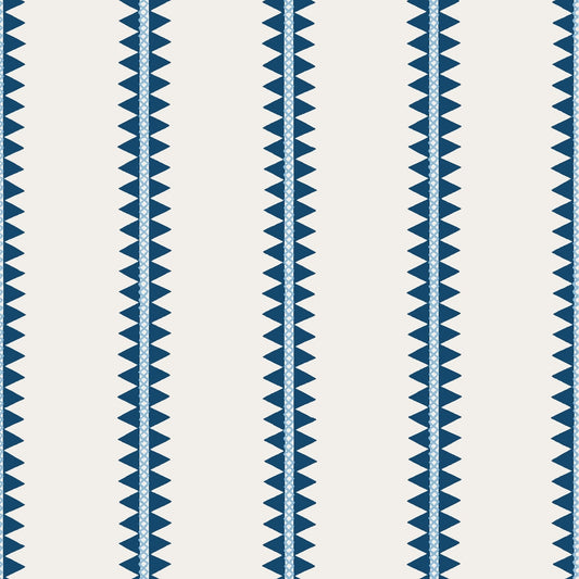 Reno Stripe Wallpaper - Navy - Thibaut - T13244 - Premier Wallcovering