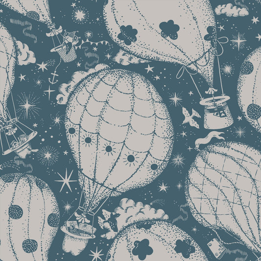 Resan Air Ballons Wallpaper - Navy - Galerie - Resan - 29006 - Premier Wallcovering