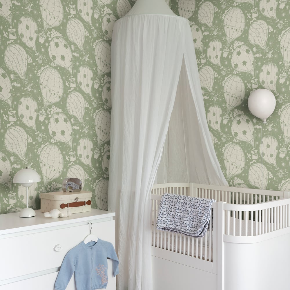 Resan Air Ballons Wallpaper - Green - Galerie - Resan - 29004 - Premier Wallcovering
