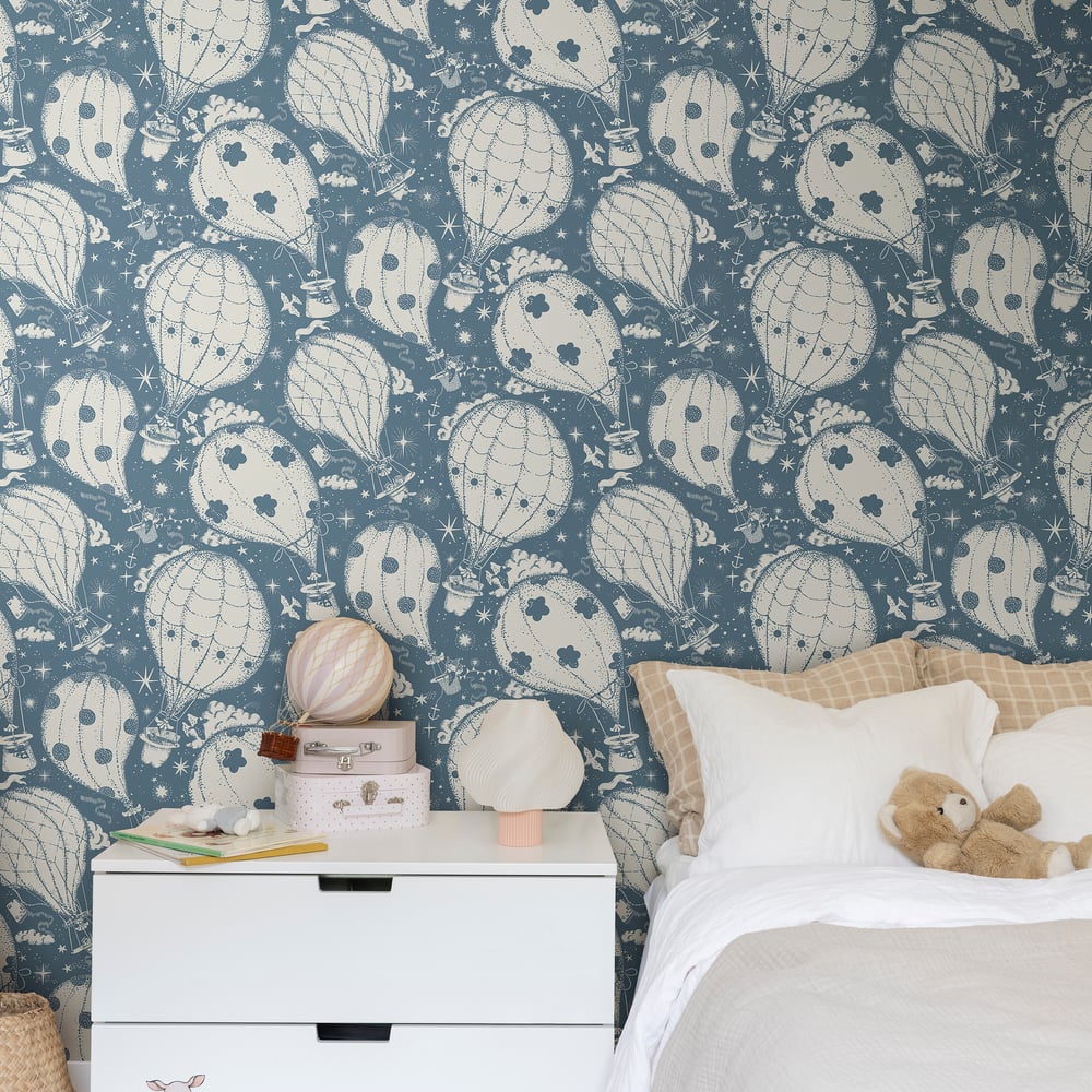 Resan Air Ballons Wallpaper - Navy - Galerie - Resan - 29006 - Premier Wallcovering