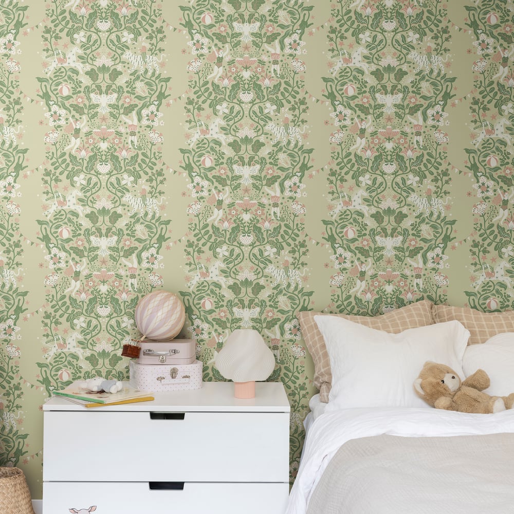 Resan Foliage Wallpaper - Green/ Multi - Galerie - Resan - 29026 - Premier Wallcovering