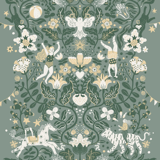 Resan Foliage Wallpaper - Green - Galerie - Resan - 29027 - Premier Wallcovering