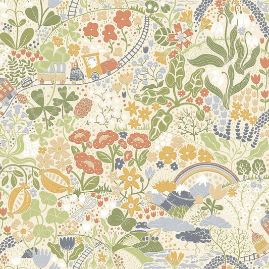 Resan Kids Wallpaper Mural - Light Green - Galerie - Resan - RD29036 - Premier Wallcovering