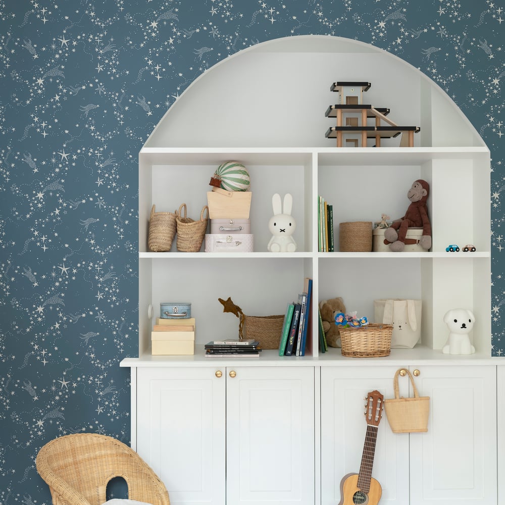 Resan Star Wallpaper - Navy - Galerie - Resan - 29024 - Premier Wallcovering