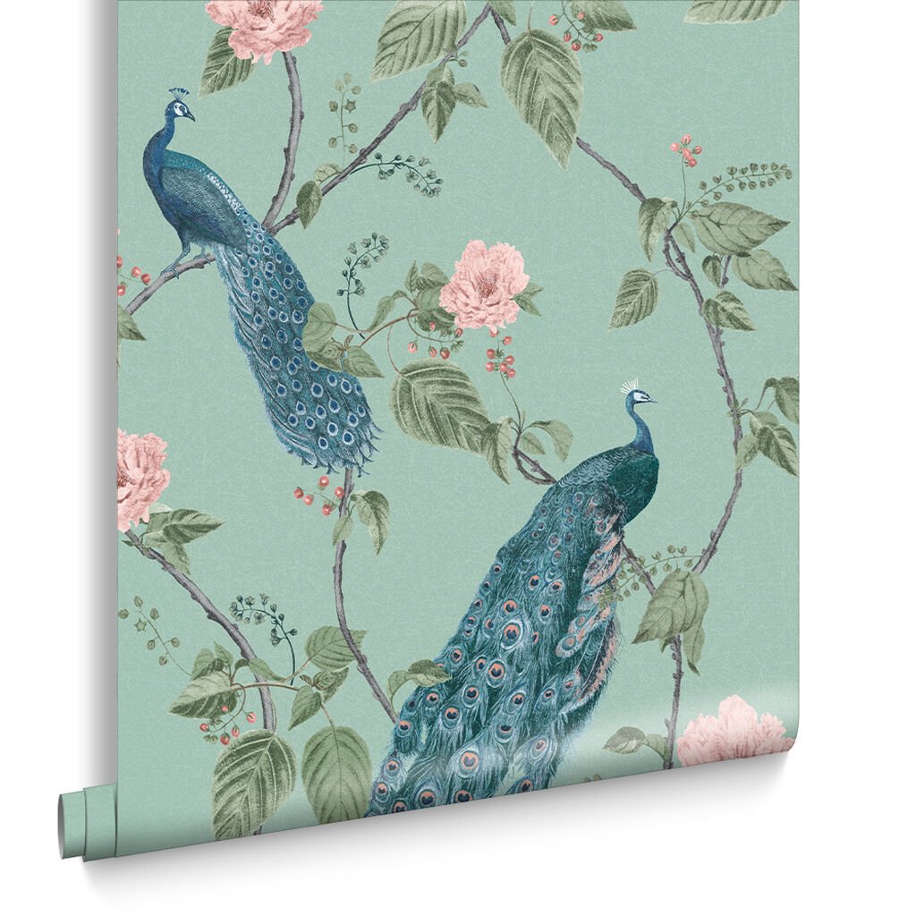 Resplendence Wallpaper - Aqua - Graham & Brown - 107872 - Premier Wallcovering