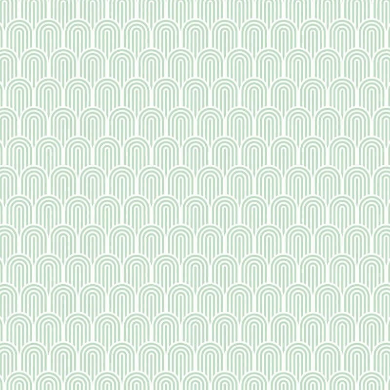 Retro Arch Wallpaper - Mint Green - Hoopla Walls - HWA1070W - Premier Wallcovering