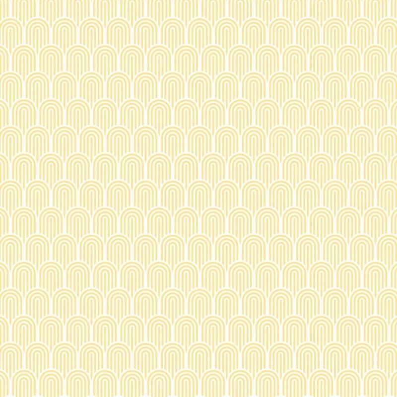 Retro Arch Wallpaper - Yellow - Hoopla Walls - HWA1068W - Premier Wallcovering